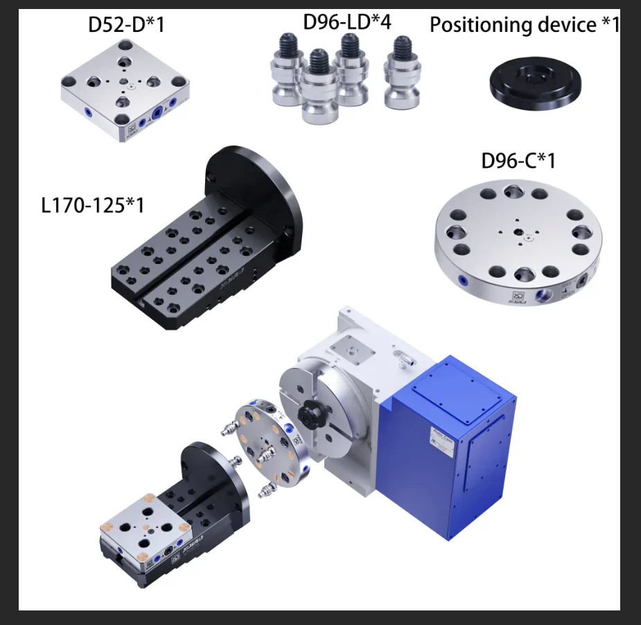 CNC XINDIAN four-axis zero point quick change single-sided L-shaped bridge plate - Image 6